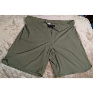 Old Navy Shorts Mens 42 Green Board Shorts Boardshorts Pockets Lt Weight